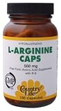 Country Life - L-Arginine Caps, 500 mg, 100 capsules
