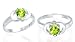 Round Cut Peridot Ring Sterling Silver