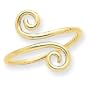 14k Swirl Toe Ring - JewelryWeb