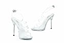 458-Sophia, 4.5 Inch Metallic Heel Clear Sandal, by Ellie Shoes