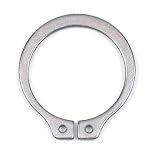 Beryllium Copper Ext Retaining Ring, 1/8" Shaft OD x .01" Thick x .22" OD (Pack of 100)