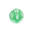 Chessex Borealis Green with white d12 Dice