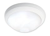 Good Earth Lighting G4552-TWH-I Metro One Light Flush Mount Ceiling Fixture with Opal Glass Diffuser, Textured White