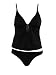 DKNY 2 Pc Black Tankini w/Beads S