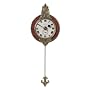 Timeworks 4" Wall Clock Small Monarch, Red