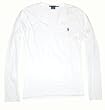 Ralph Lauren Sport Women Long Sleeve V-neck T-shirt - White