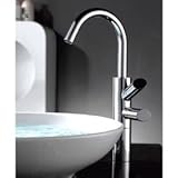 Centerset Contemporary Chrome Bathroom Sink Faucet