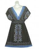 IMAGE OF Brown Killer Kimono Dress -- Size:1x Color:Brown