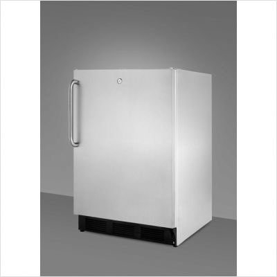 Summit Appliance SPR7OSBI Refrigerator with Crisper Glass Cover in Stainless Steel