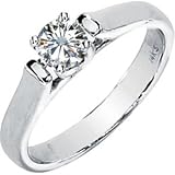 14K Yellow Gold Created Moissanite Anniversary Band Ring