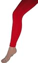 Adult Red Ankle-Length Leggings Footless Tights Nylon/Spandex OSFM