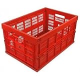 Collapsible Crate - Red (Red) (10.5" H x 20.75" W x 14" D)