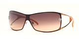 VERSACE EYEWEAR - VERSACE 2048 105/213 ORANGE/BROWN GRADIENT SHIELD SUNGLASSES