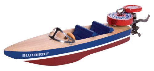 Childrens Toyshop  Toys : Bluebird Speedboat Wood and Tin Toy