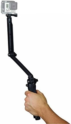 Black Pro Handle 3-way Grip Stabilizer Mount with Tripod Adapter for Gopro Hero Cameras Gopro Hero 1 2 3 3+ 4 Camera+black Pro Pouch + Black Pro Cleaning Cloth