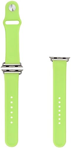 Apple Watch Band, Foreginx 2 Pcs 42mm Silicone Strap Wrist Band Replacement Metal Clasp for Apple Watch All Models 42mm (Green)