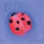 Ladybug On Blue Poster Print