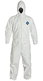 Tyvek Disposable Suit by Dupont with Elastic Wrists, Ankles and Hood