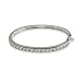Eve's Addiction Sparkling Sterling Silver Channel Set CZ Bangle Bracelet