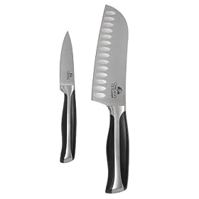 Click here to buy Chicago Cutlery 2-pc. Santoku and Paring Knife Set - Onyx by Chicago Cutlery.