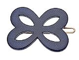 France Luxe Small Cutout Butterfly Barrette on Tige Boule - Denim