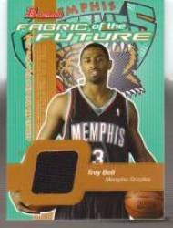 2003-04 Bowman Fabric of the Future #TB Troy Bell - Memphis Grizzlies (Piece of Authentic Game-Worn Jersey) (Basketball Cards)