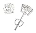 2.22cttw Round 4-Prong Diamond Stud Earrings Egl GH/I1