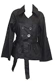 New Womens Short Trench Coat. Black,Beige, Grey & Coral Available. Sizes 6 to 28, EU 34 to 56, 36