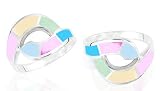 Multi-color Mother of Pearl Right Hand Ring Sterling Silver