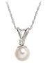 Freshwater Cultured Pearl 6.0-6.5mm Pendant w/ Diamond (.03ctw), 18"