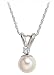 Freshwater Cultured Pearl 6.0-6.5mm Pendant w/ Diamond (.03ctw), 18"