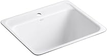 Big Sale Best Cheap Deals Kohler K-6663-1U-0 Glen Falls Undercounter Utility Sink with One-Hole Faucet Drilling, White