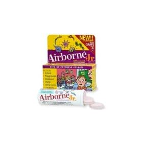 Airborne Effervescent Health Formula Tablets, Jr. Grape, 10-Count Tubes