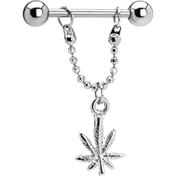 Stainless Steel Pot Leaf Nipple Ring