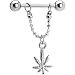 Stainless Steel Pot Leaf Nipple Ring