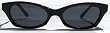 Porn Star Optics TEASER Pearl Black Sunglasses with Smoke Polycarbonate Lenses
