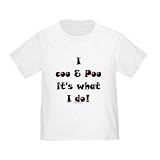 Infant Toddler Tshirt - 5.5oz.100% Cotton in White Yellow Light Pink or Baby Blue I Coo and Poo it's what I do