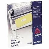 Avery 4144 Dot matrix printer multi-purp. white labels, 2-1/2 x 15/16, 3000/box