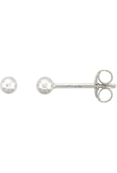 Sterling Silver 3mm Ball Stud Earrings Small 1/8 inch