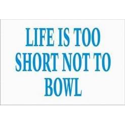 LIFE IS TOO SHORT NOT TO BOWL Natural Tote Bag (Totebag)