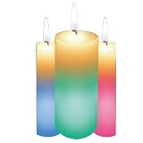 2 X Magic Candle Cylinder Shape Colour Changing - 20 Hours LED Candle