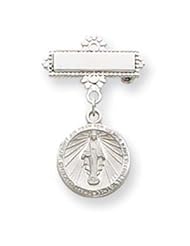 Sterling Silver Miraculous Medal Pin