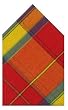 Durable Hand Woven 100% Cotton Red and Yellow Plaid Napkins 22x22 Inches Set of Six