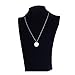 AMIST Tiny Simple Monogram Script Necklace Initial Disc Necklace