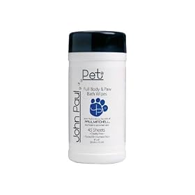 John Paul Pet Full Body and Paw Bath Wipes