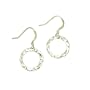 Sterling Silver Small Hammered Round Design Earrings. FREE GIFT BOX.