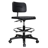 Perch Industrial Work Chair with Footring 20 - 28 (Glides/Stationary Caps)