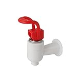 uxcell ウォーターディスペンサータップ　水のディスペンサータップ　レッド　ホワイト　1.6cmのスクリュー内径