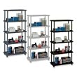 Iceberg Enterprises ICE20851 Five-Shelf Open Storage System- 36in.x18in.x74in.- Black