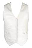 Classic Ladies White Leather Vest